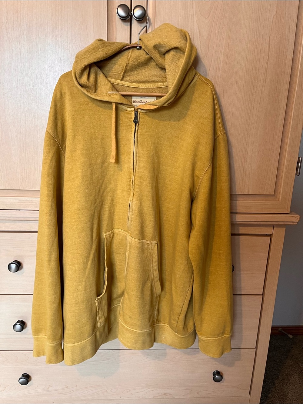 Men's Mustard Hoodie Sweater, XXL